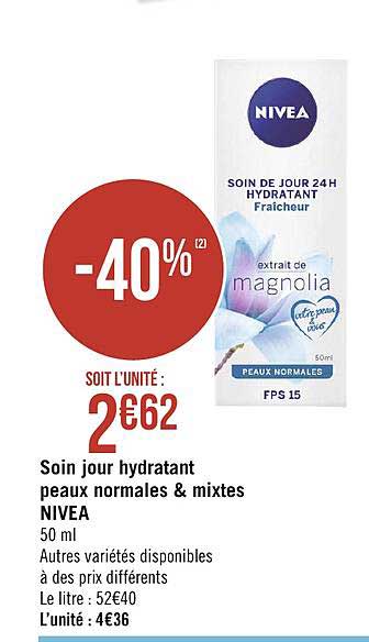 soin jour hydratant peaux normales & mixtes nivea