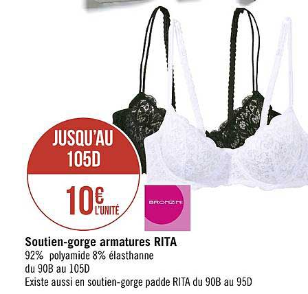 soutien gorge armatures rita