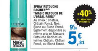 spray retouche racines magic retouch de l'oréal paris -40% de réduction immédiate