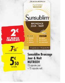 Sunsublim Bronzage Jour & Nuit Nutreov