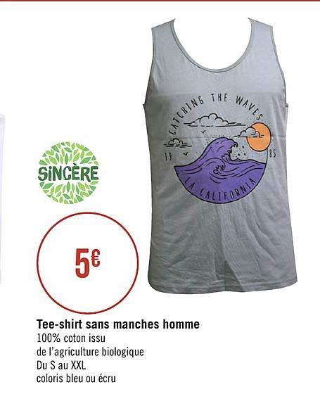 tee shirt sans manches homme