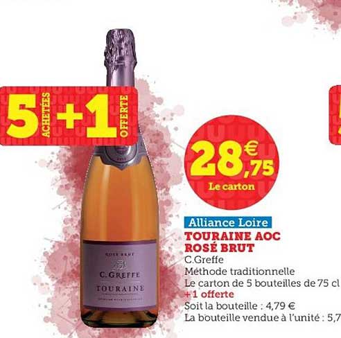 touraine aoc rosé brut alliance loire