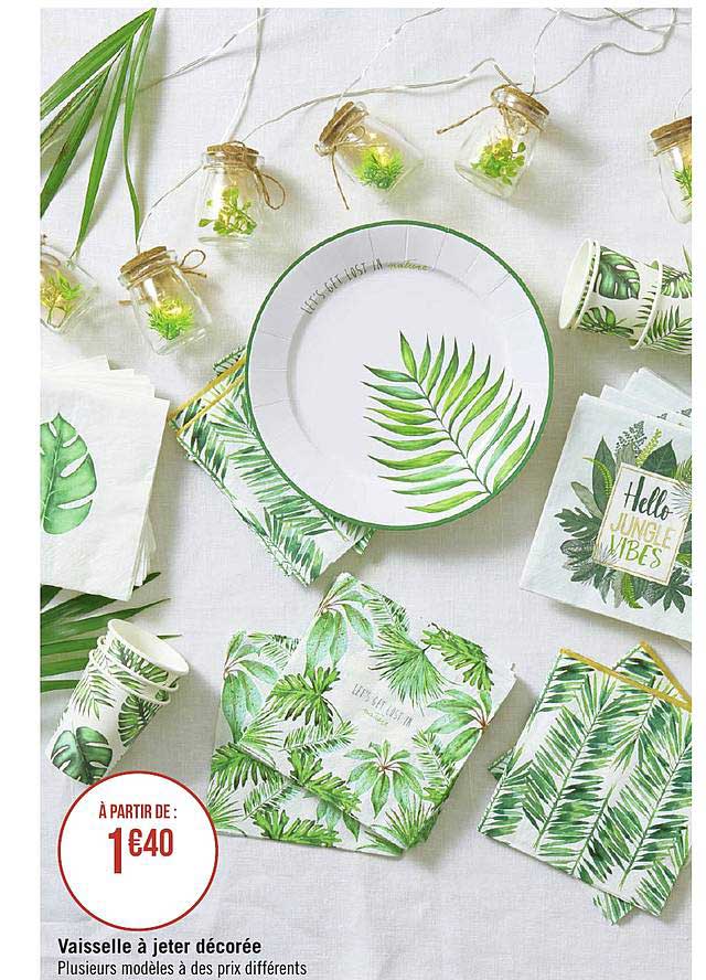 vaisselle à jeter décorée