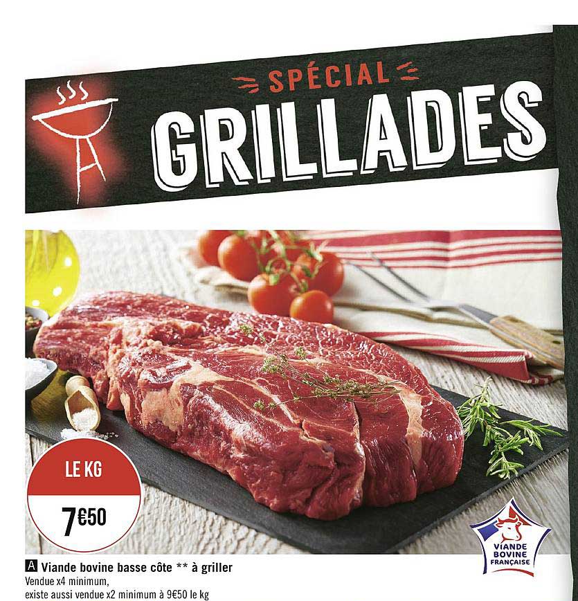 Viande Bovine Basse Côte à Griller