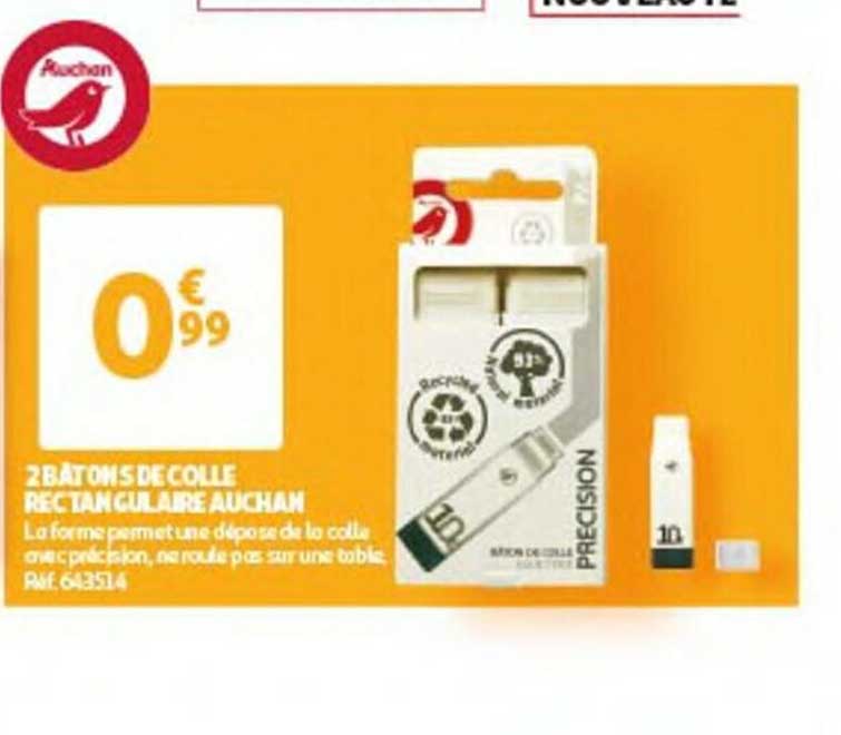 2 Bâtons De Colle Rectangulaire Auchan