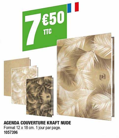 agenda couverture kraft nude
