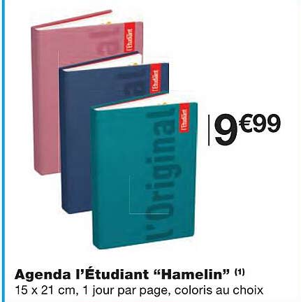 agenda l'étudiant "hamelin"