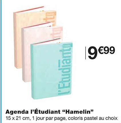 Agenda L'étudiant "hamelin"