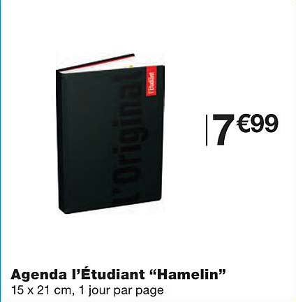 agenda l'étudiant "hamelin"