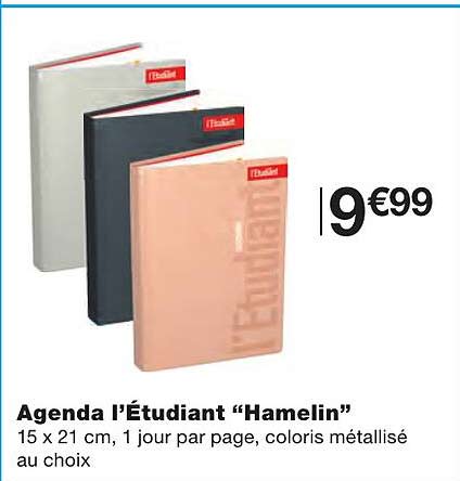 agenda l'étudiant "hamelin"