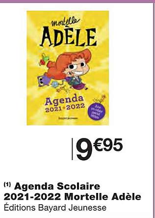 agenda scolaire 2021-2022 mortelle adèle