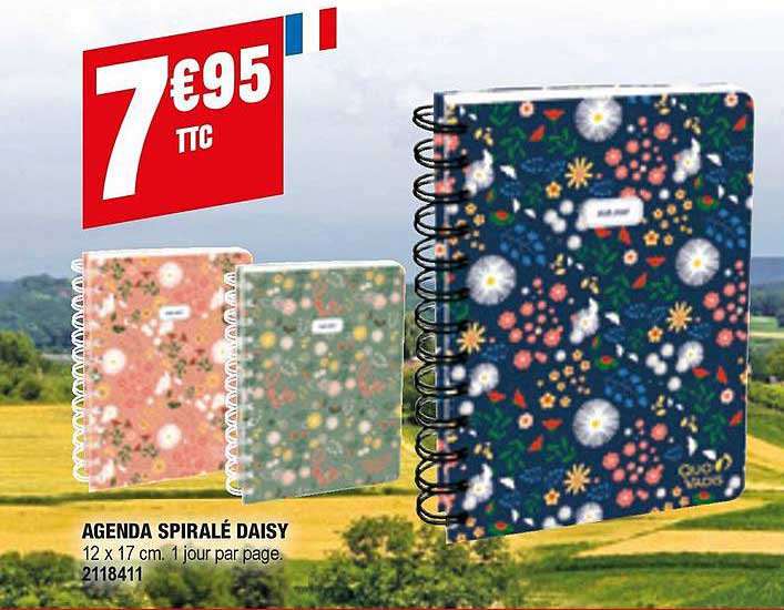 Agenda Spiralé Daisy