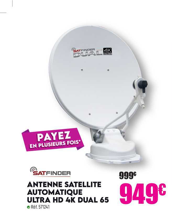 antenne satellite automatique ultra hd 4k dual 65 satfinder