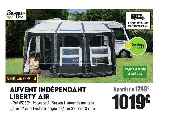 auvent indépendant liberty air