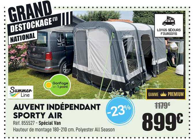 auvent indépendant sporty air summer line