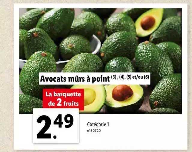 avocats mûrs à point