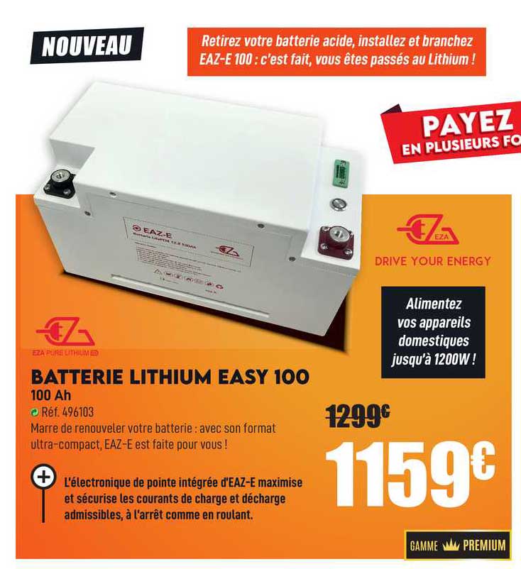 Batterie Lithium Easy 100