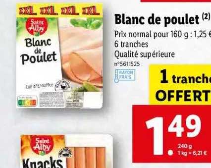 blanc de poulet saint alby