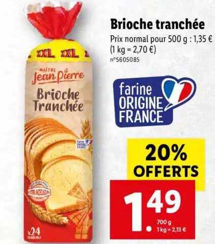 brioche tranchée mâitre jean pierre