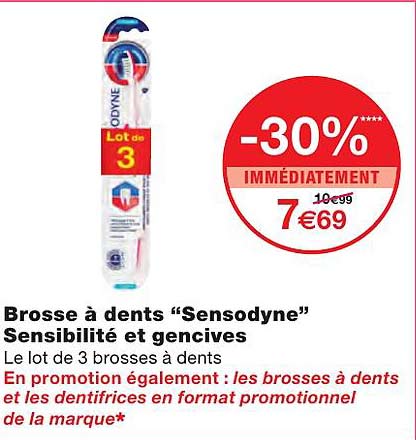 brosse à dents "sensodyne" sensibilité et gencives