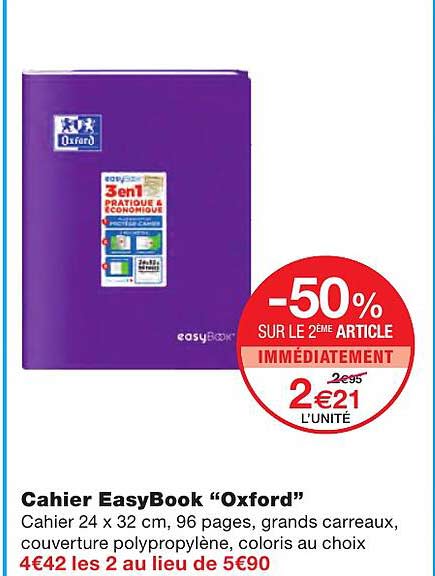 Cahier Easybook "oxford"