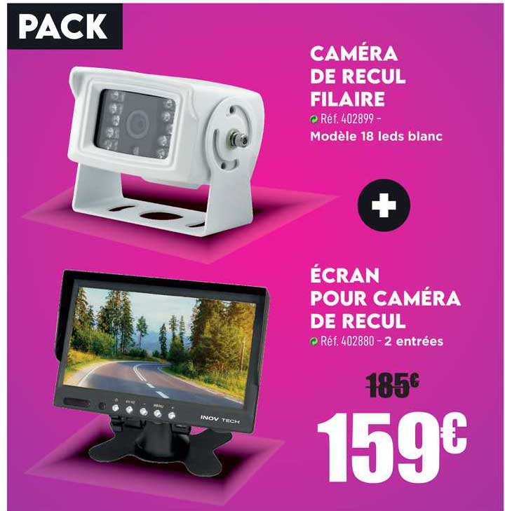 caméra de recul filaire, écran pour caméra de recul