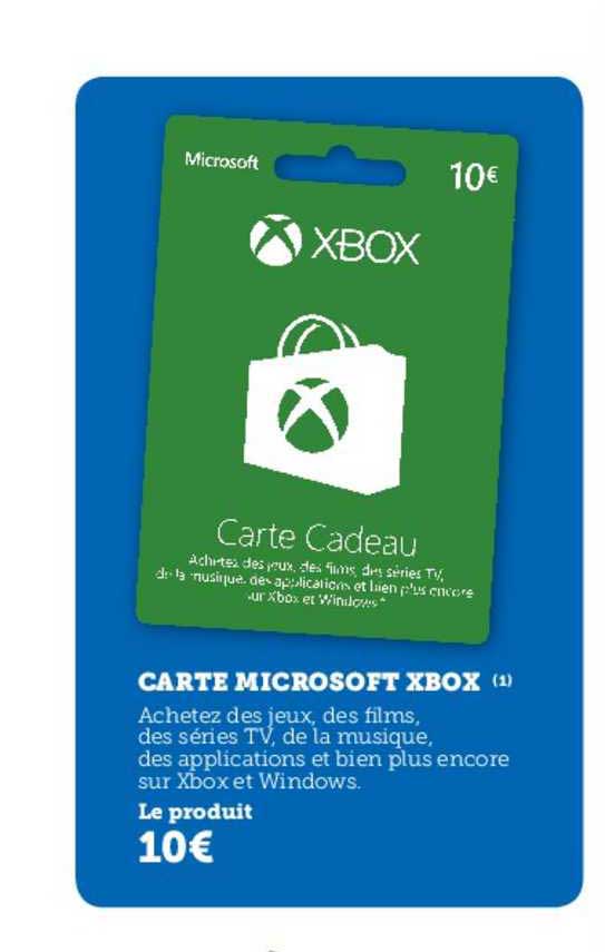 carte microsoft xbox