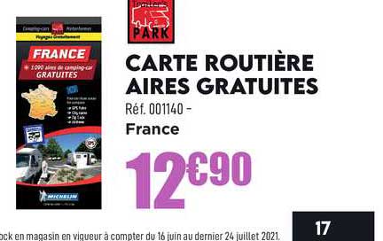 Carte Routière Aires Gratuites