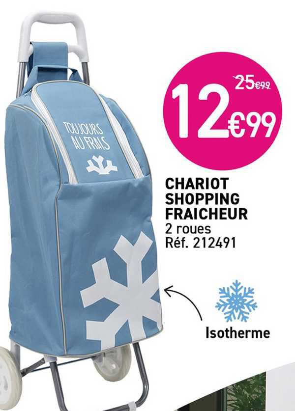 chariot shopping fraîcheur