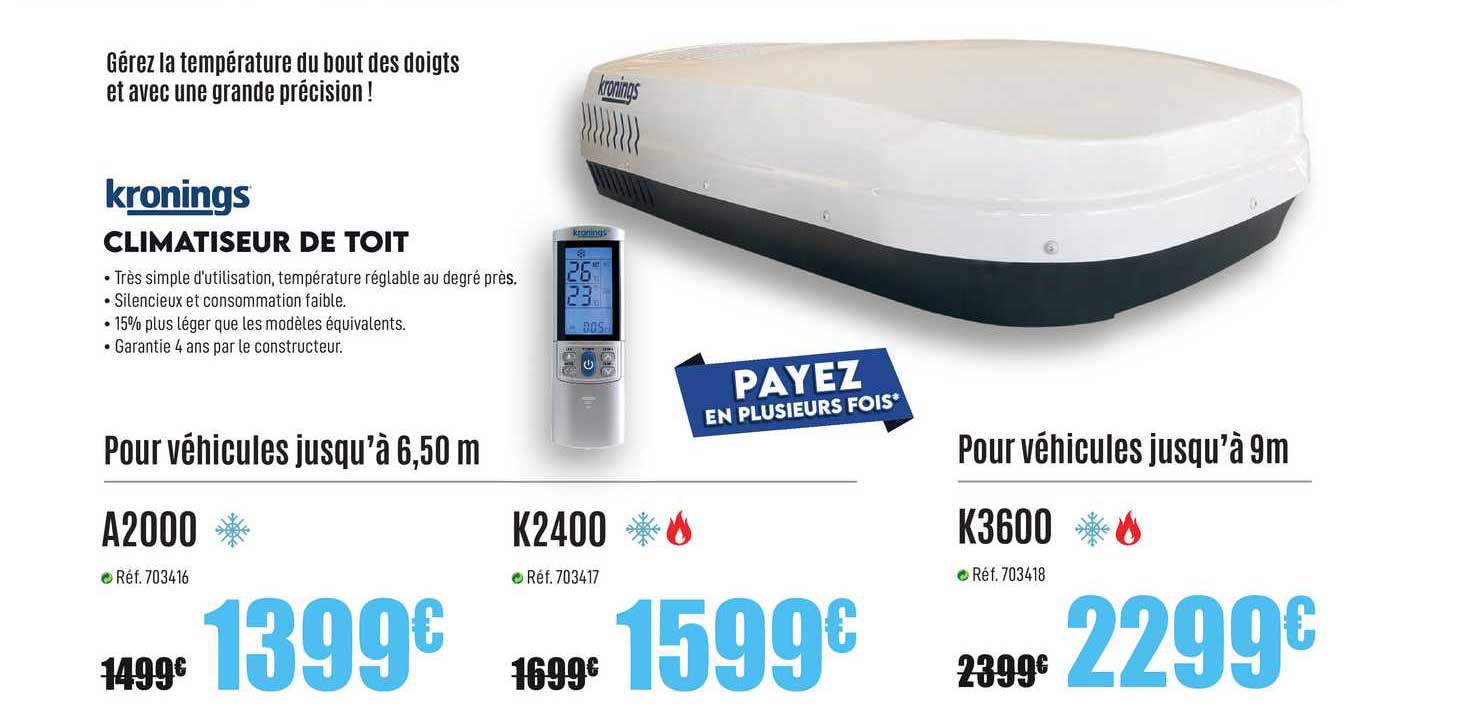 climatiseur de toit kronings