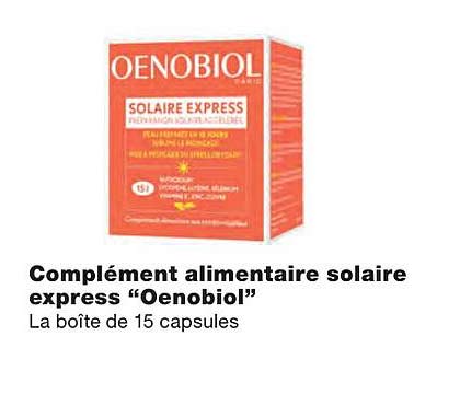 complément alimentaire solaire express "oenobiol"