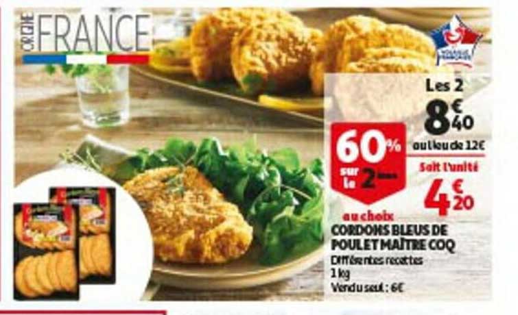 cordons bleus de poulet maître coq