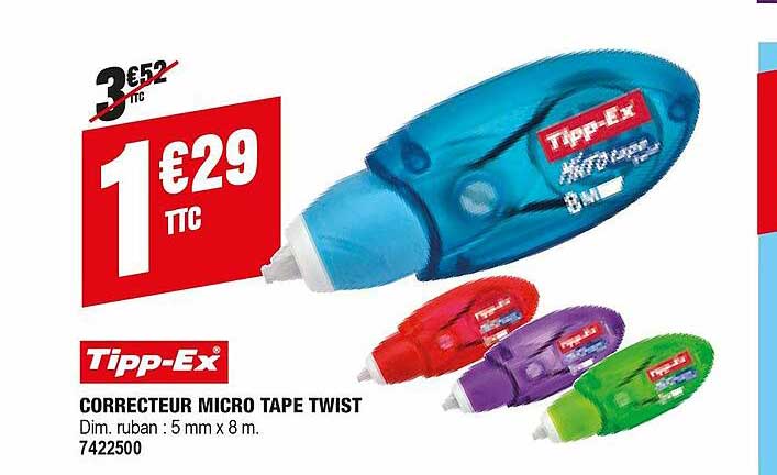 correcteur micro tape twist tipp-ex
