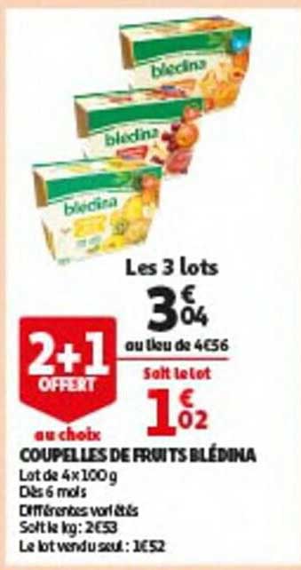 Coupelles De Fruits Blédina