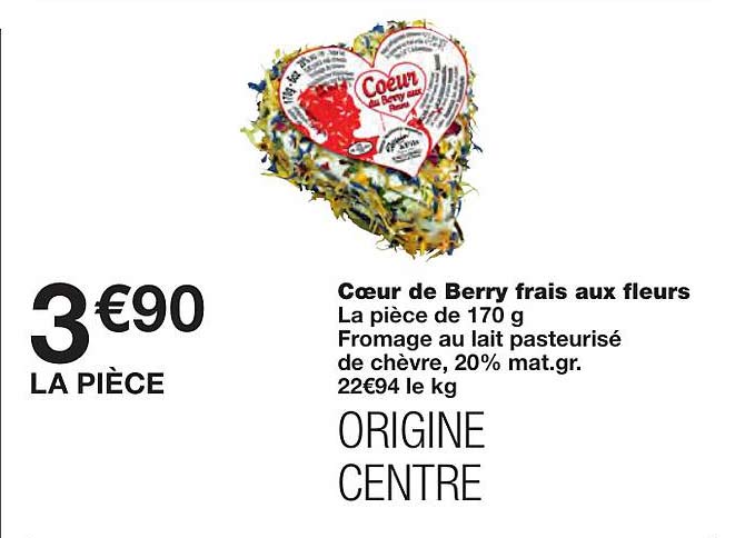 Cœur De Berry Frais Aux Fleurs