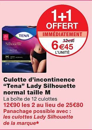 Culotte D'incontinence "tena" Lady Silhouette Normal Taille M
