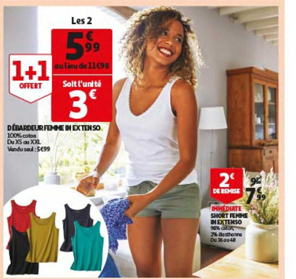 Débardeur Femme In Extenso, Short Femme In Extenso