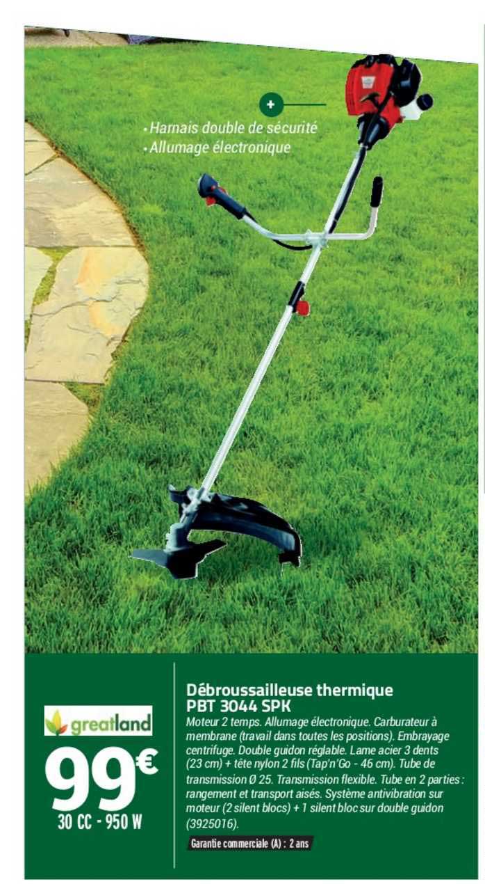 débroussailleuse thermique pbt 3044 spk greatland