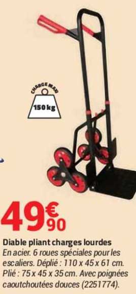 diable pliant charges lourdes