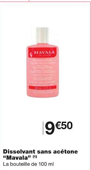 dissolvant sans acétone "mavala"
