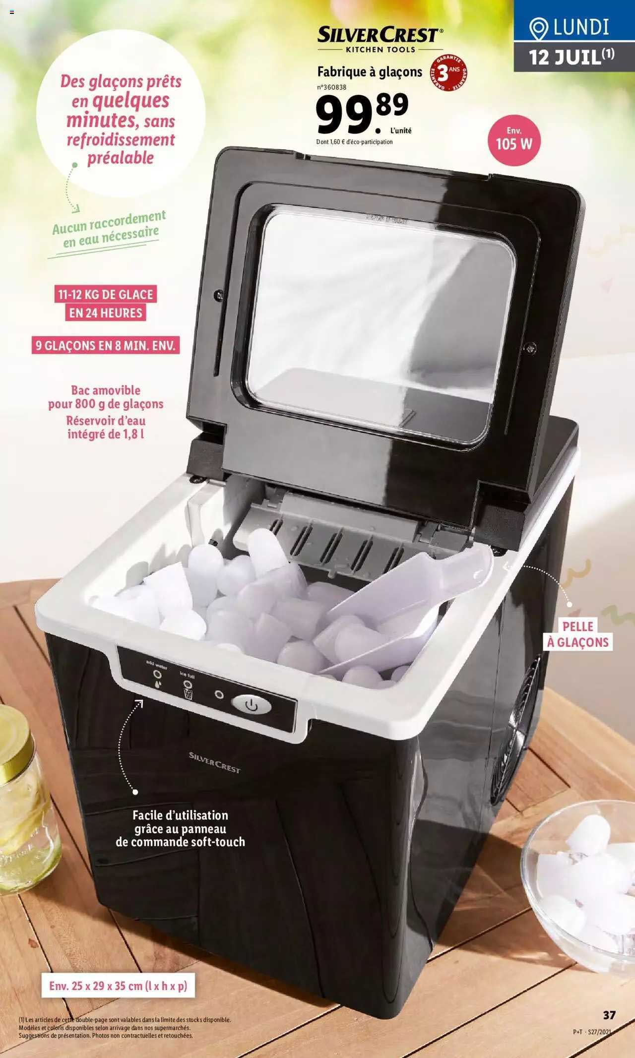 fabrique à glaçon silver crest