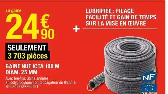 gaine nue icta 100 m diam. 25 mm