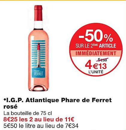 i.g.p. atlantique phare de ferret rosé