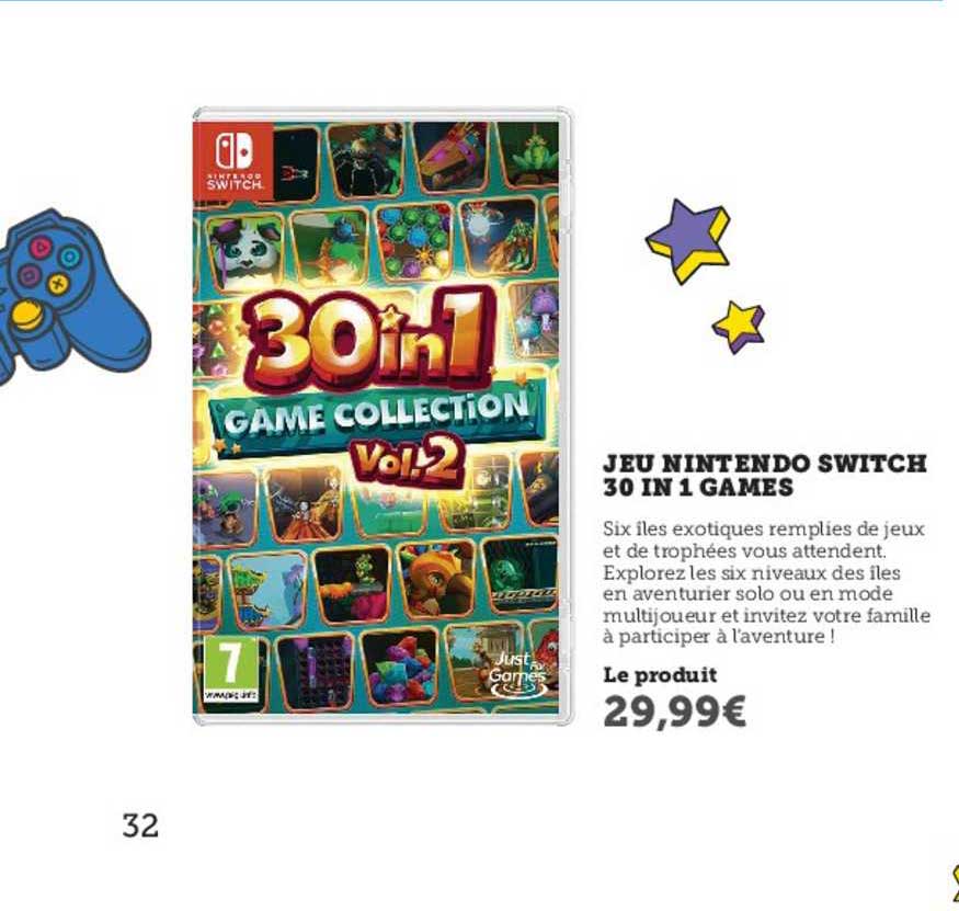 jeu nintendo switch 30 in 1 games