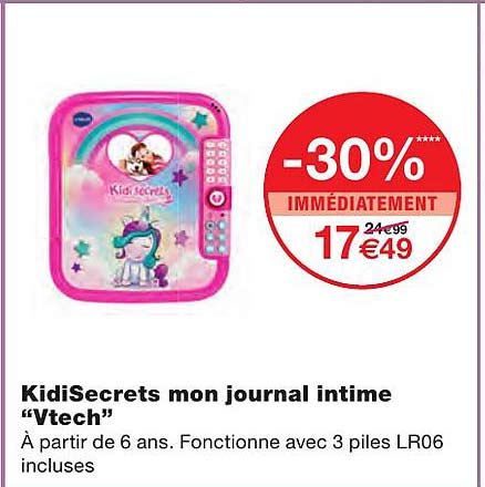 kidi secrets mon journal intime "vtech"