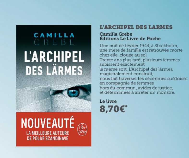 l'archipel des larmes - camilla grebe