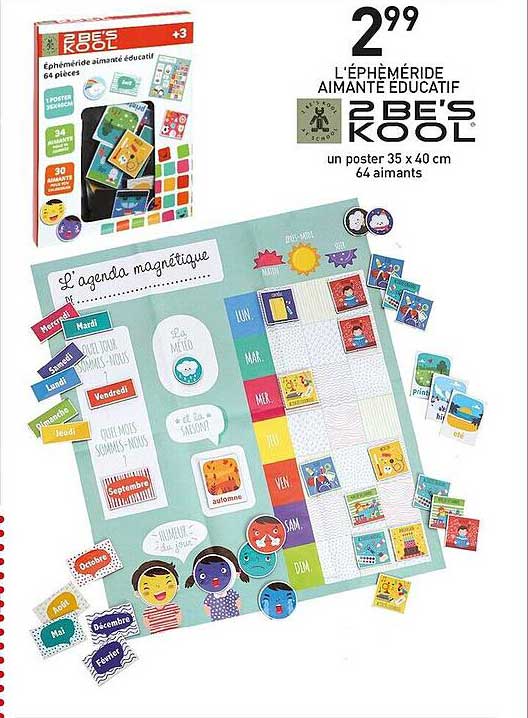 l'éphéméride aimante éducatif 2 be's kool