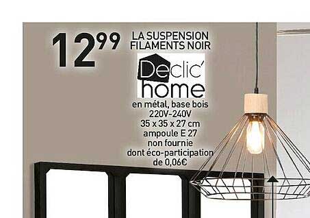 la suspension filaments noir declic' home