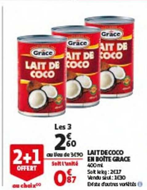 Lait De Coco En Boîte Grace