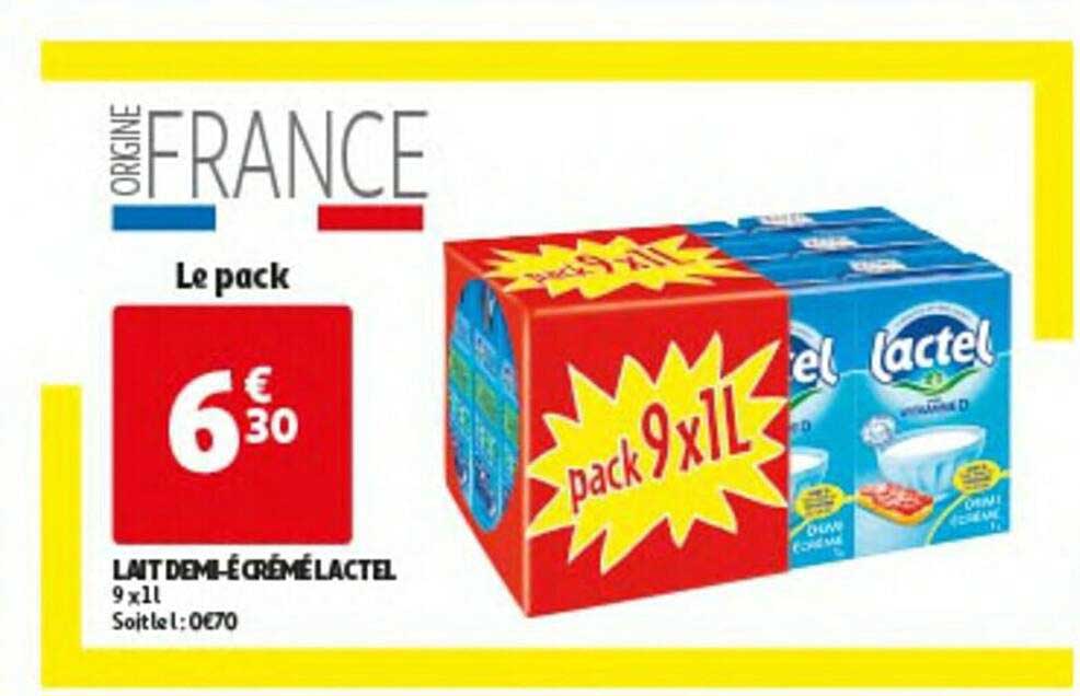 lait demi-écrémé lactel